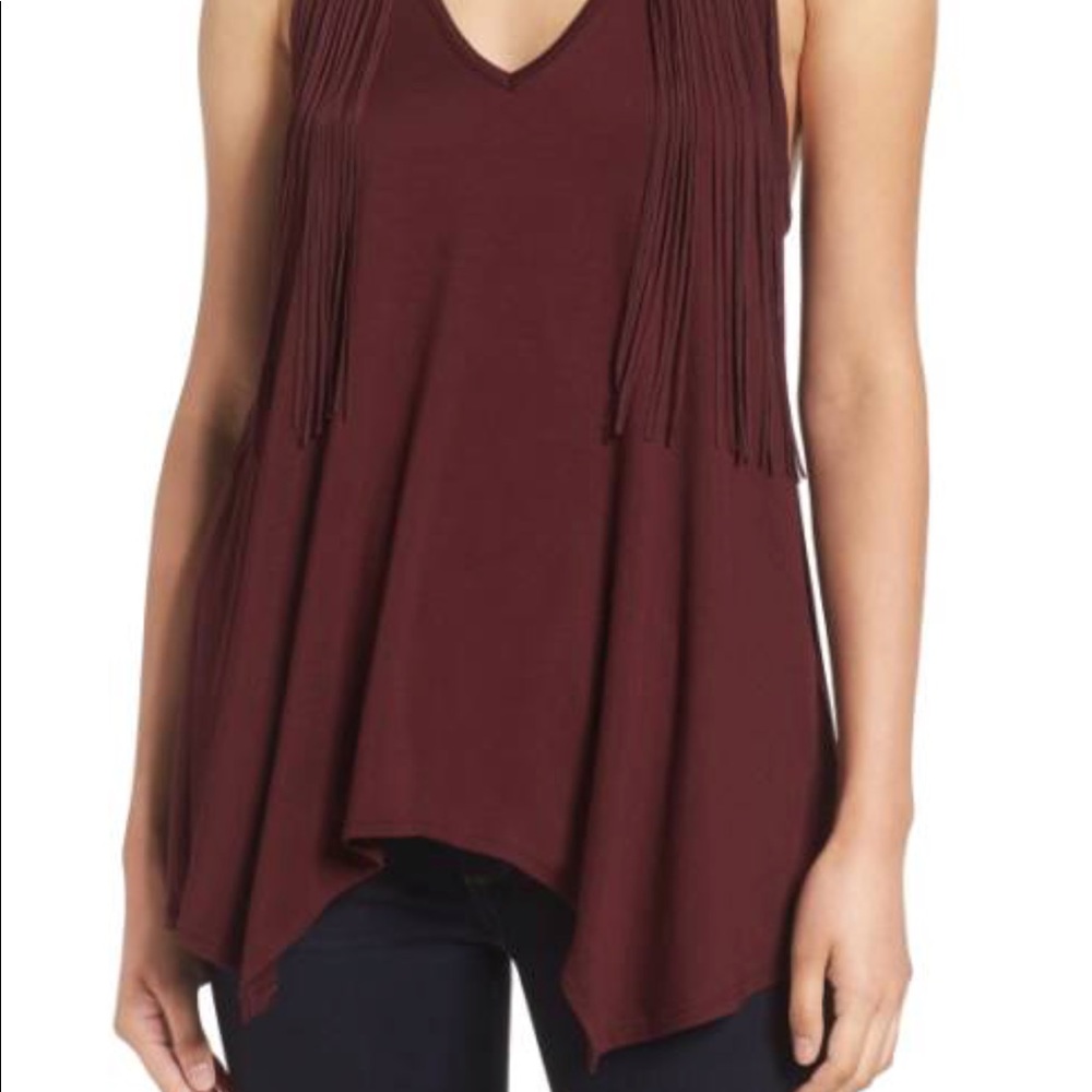 NWOT Ella Moss 'Bella' Fringe Tank in Port